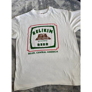Belkin Beer Mayan Temple Graphic Vintage Tee Size Large - Reselling for $70+
